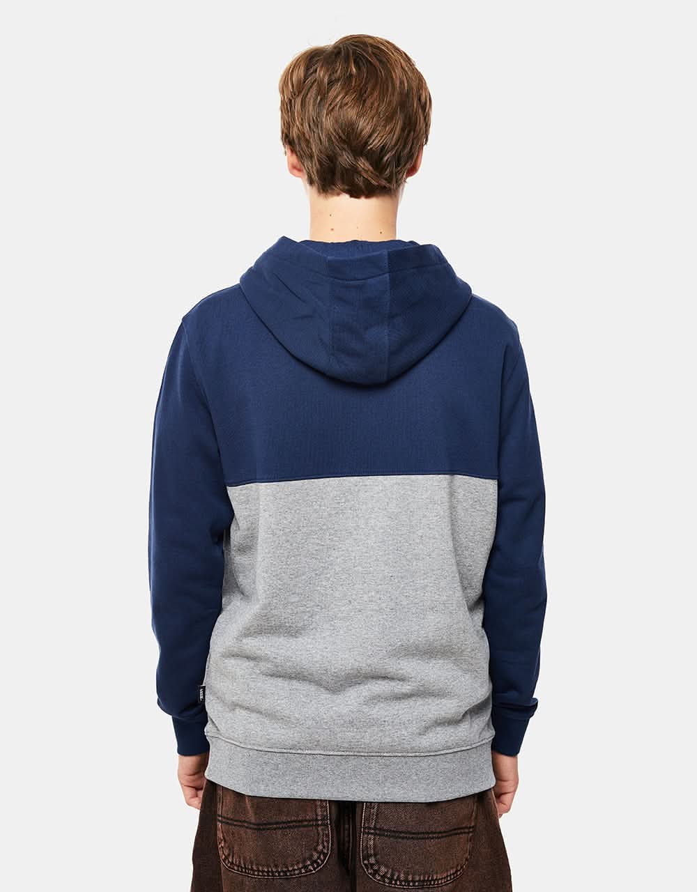 Vans Classic Block Kids Pullover Hoodie - Dress Blues/Cement Heather - Image 5