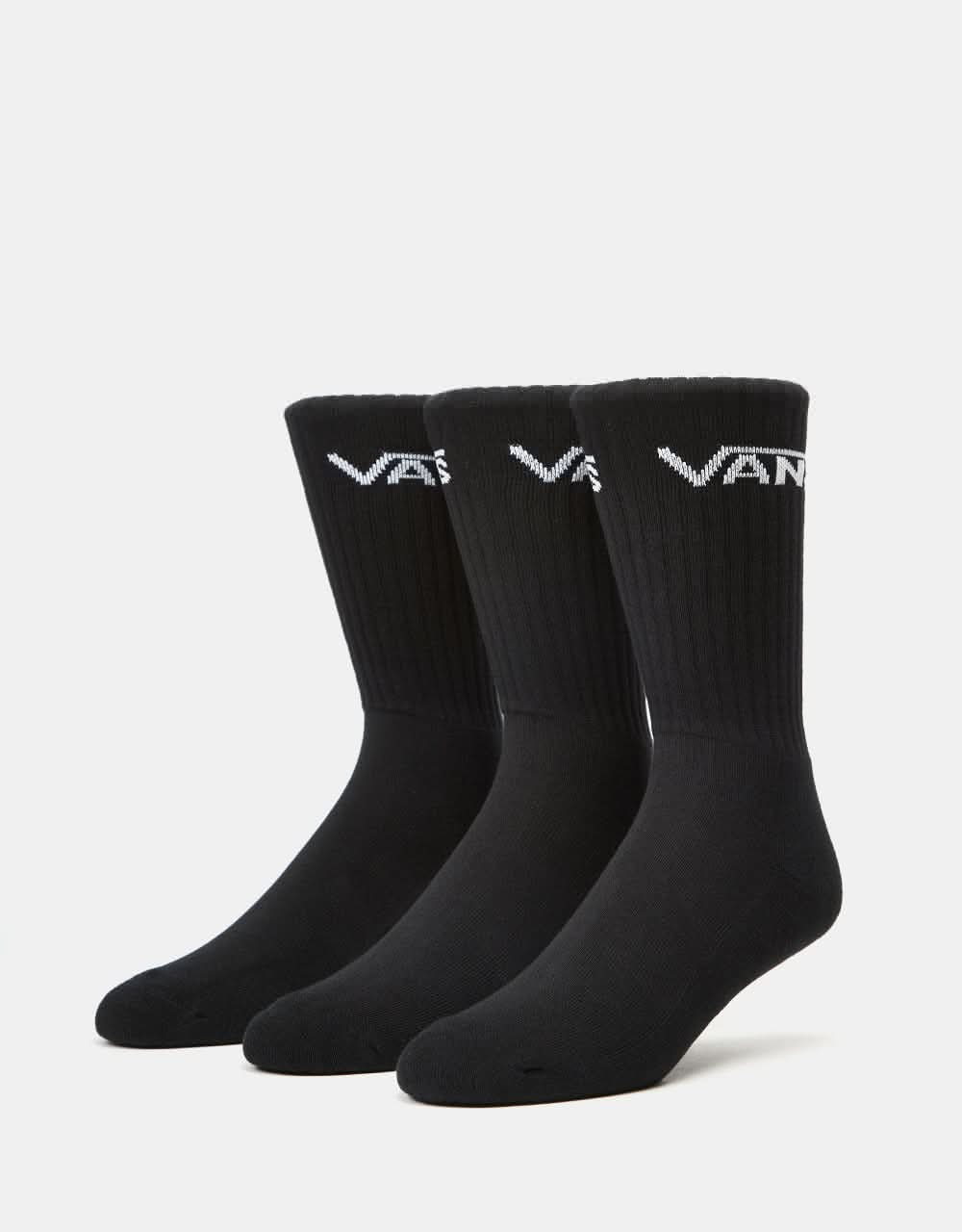Vans Classic 3 Pack Crew Socks - Black