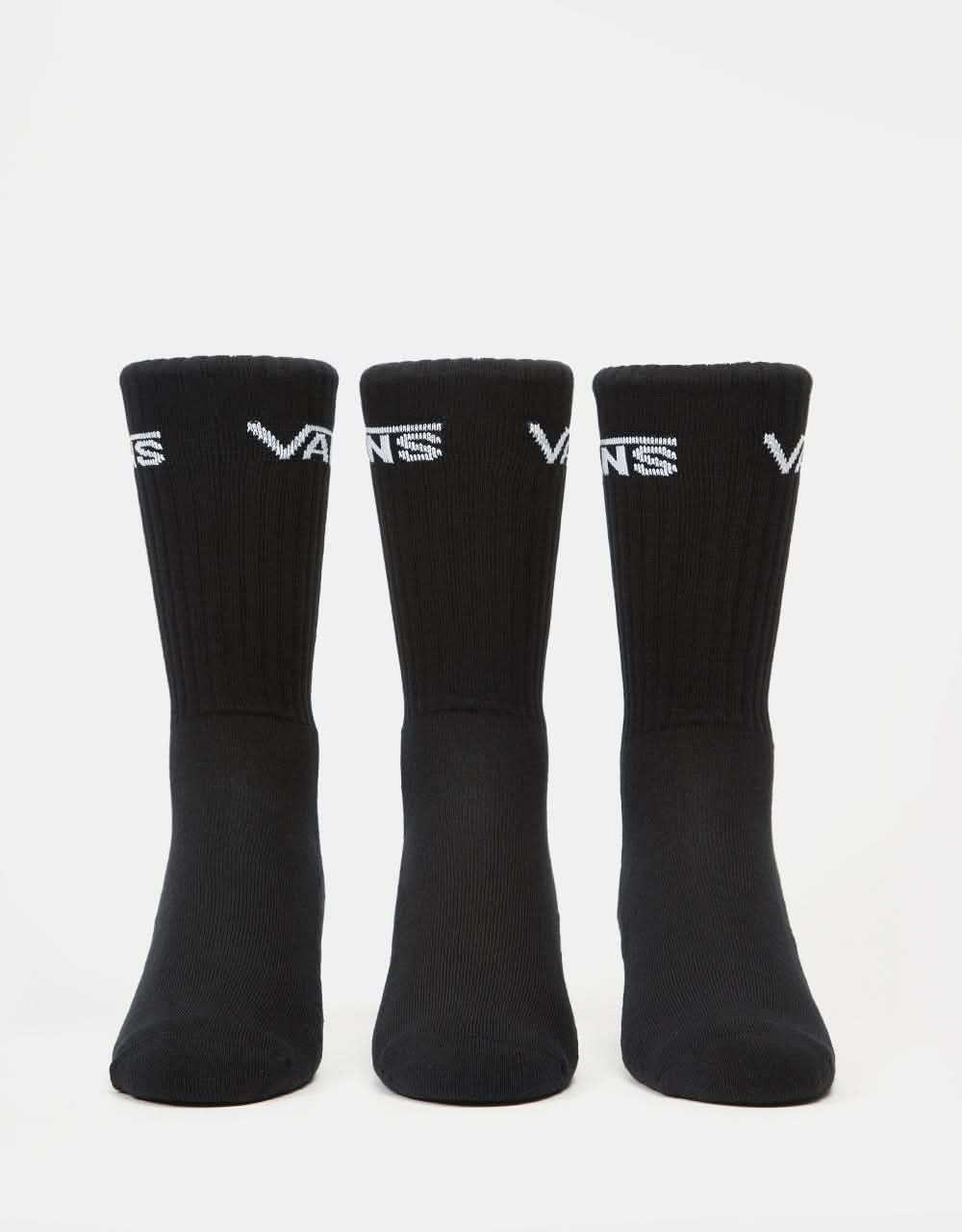 Vans Classic 3 Pack Crew Socks - Black - Image 2