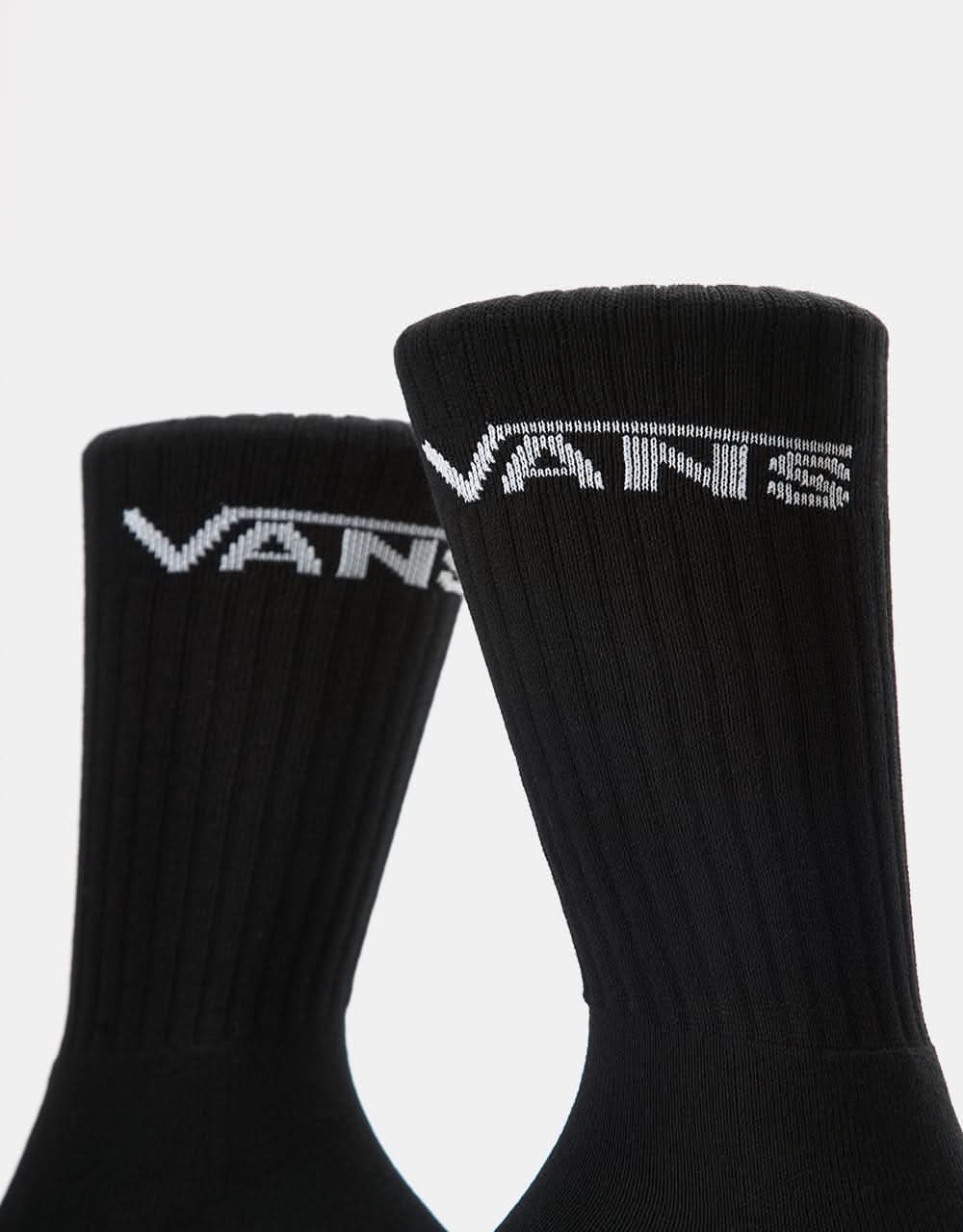 Vans Classic 3 Pack Crew Socks - Black - Image 4