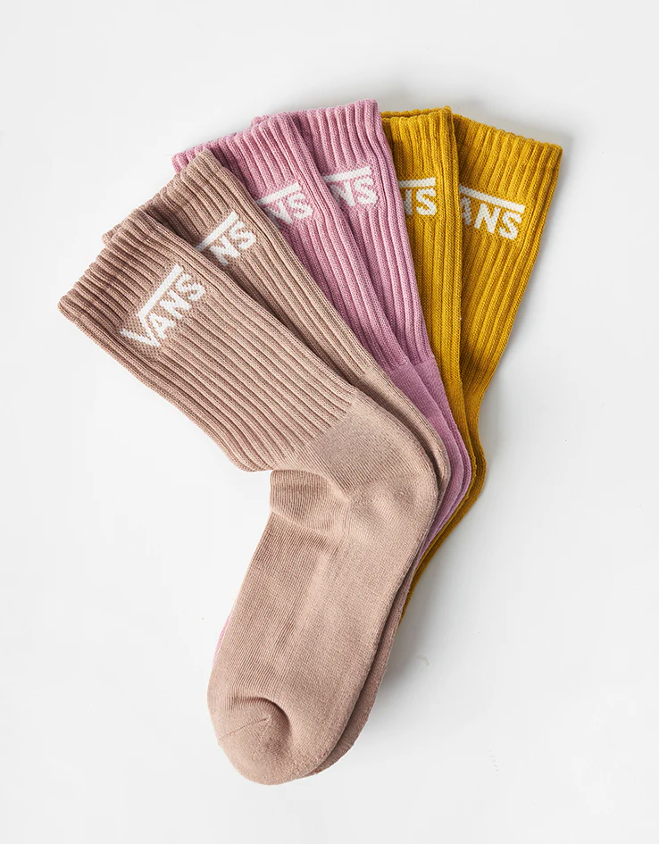Vans Classic Crew 3 Pack Socks - Pink Dawn - Image 2