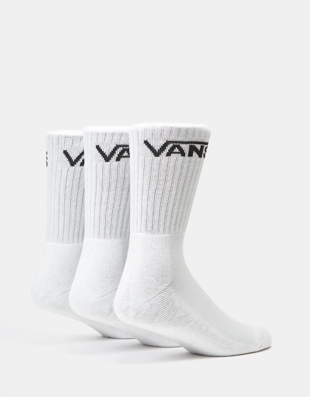 Vans Classic 3 Pack Crew Socks - White - Image 2