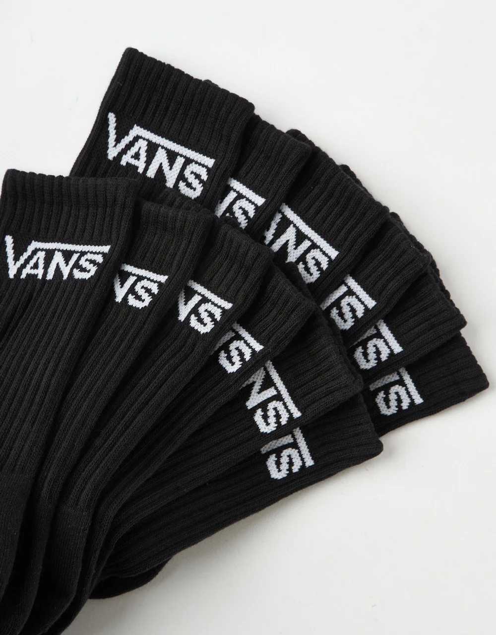 Vans Classic 6 Pack Crew Socks - Black - Image 2