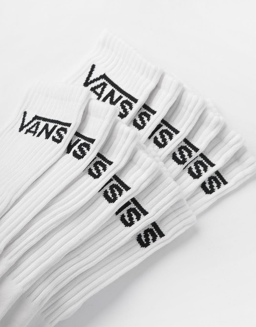 Vans Classic 6 Pack Crew Socks - White - Image 3