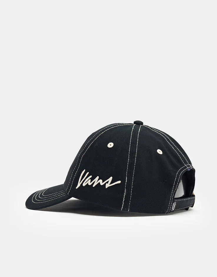 Vans Classic Script Curved Bill Jockey Cap - Black - Image 4