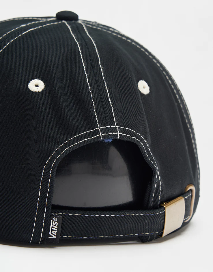Vans Classic Script Curved Bill Jockey Cap - Black - Image 5