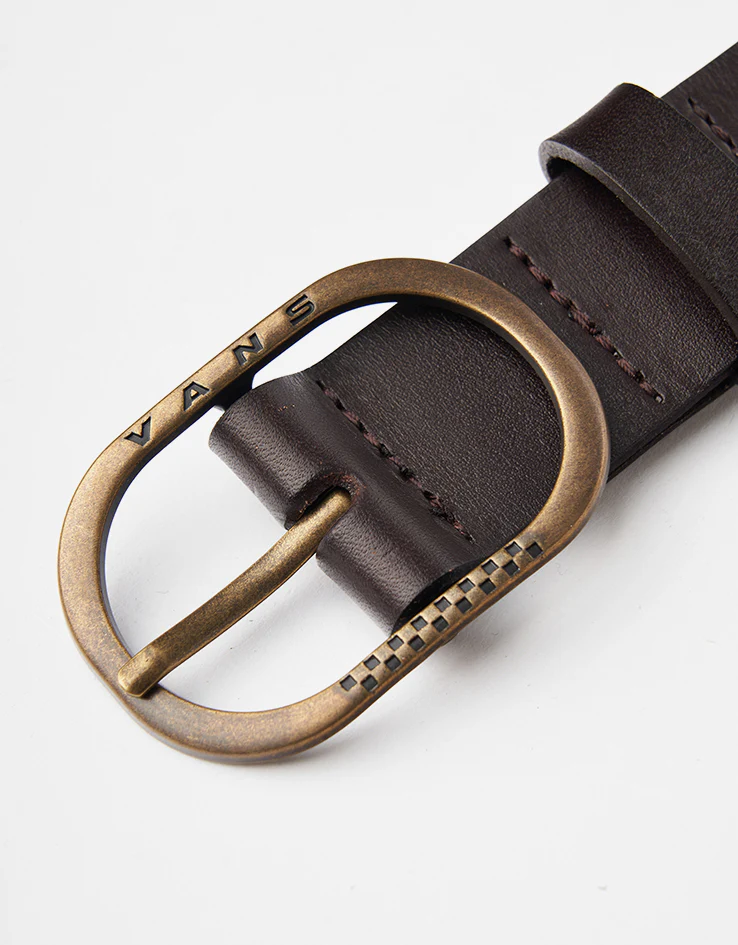 Vans Determined Leather Belt - Coal Brown - Image 5