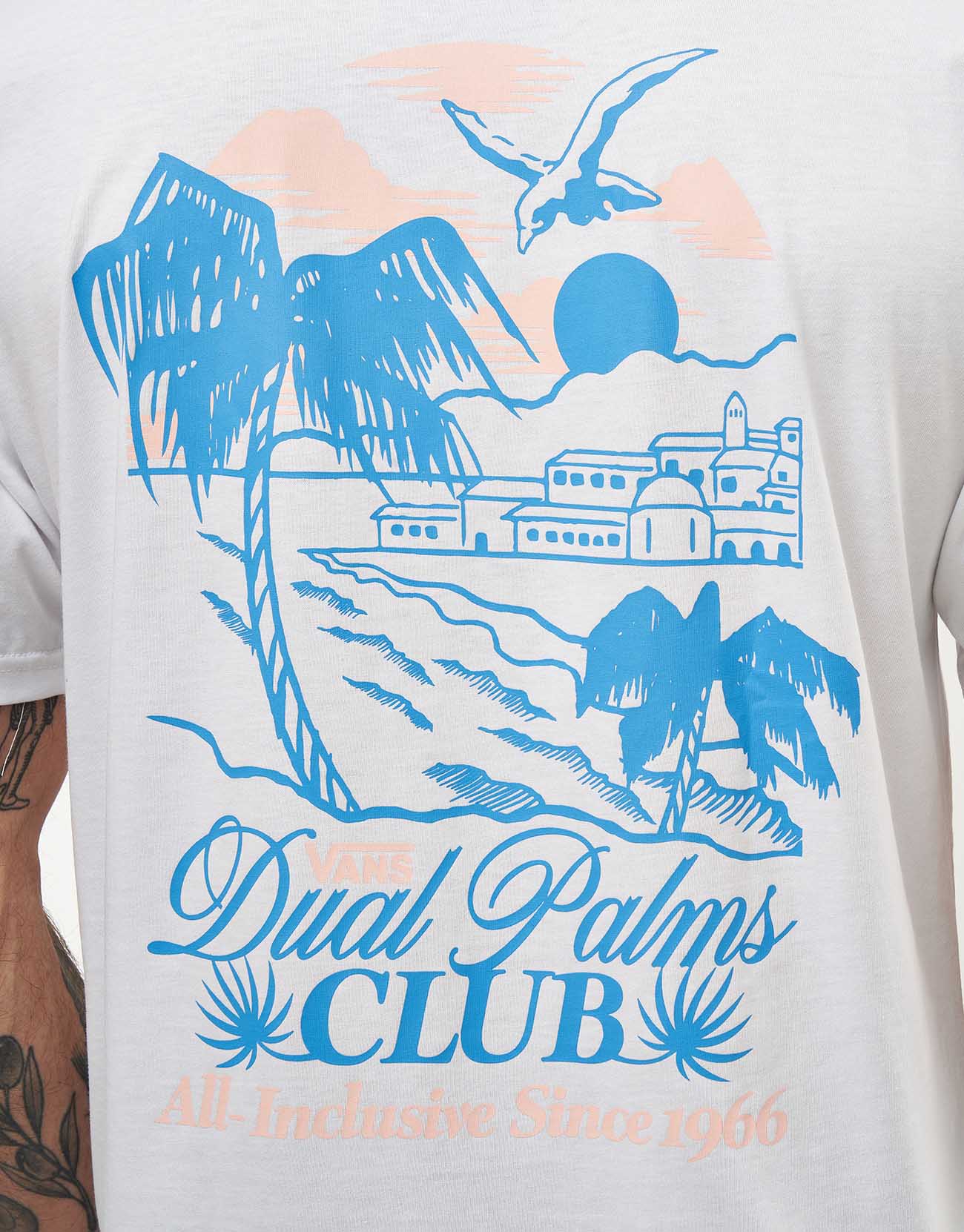 Vans Dual Palms Club T-Shirt - White - Image 3