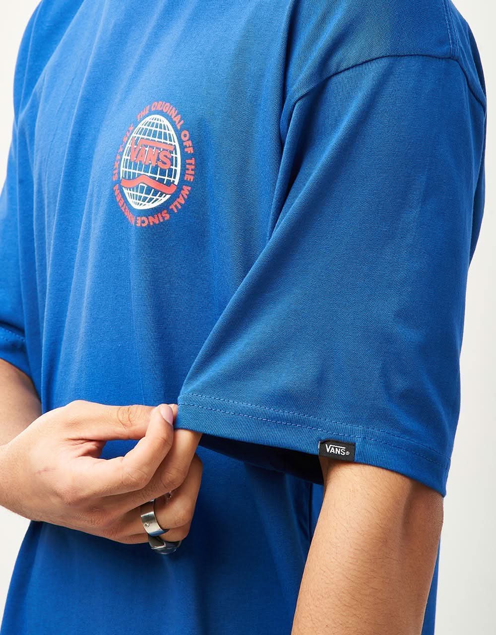 Vans Global Sidestripe T-Shirt - True Blue - Image 4