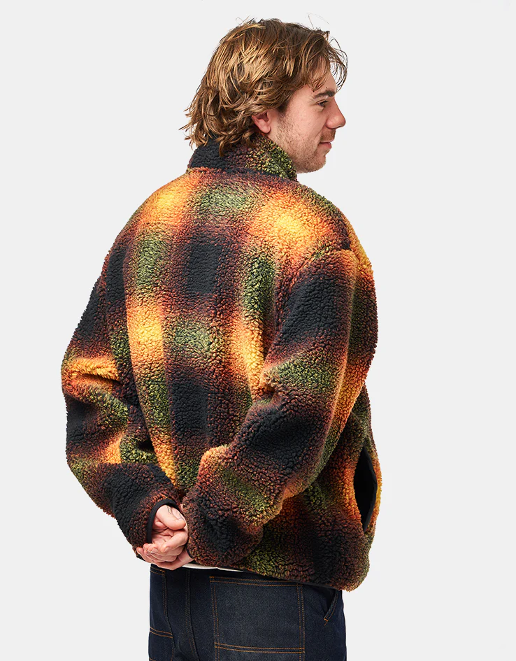 Vans Heights Full Zip Sherpa Fleece - Black/Heritage Mustard - Image 2
