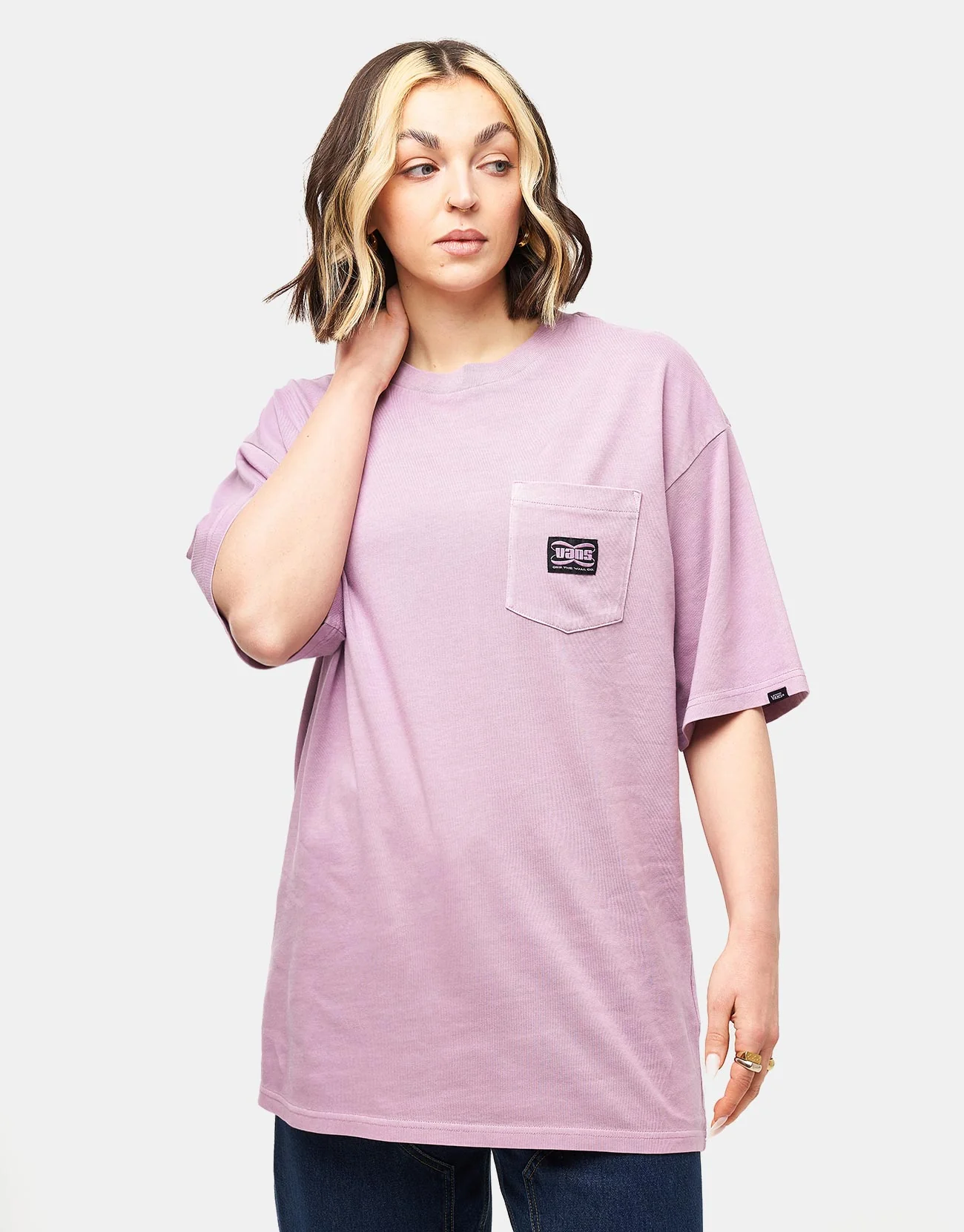 Vans Hyper Patch Pocket T-Shirt - Lavender Mist - Image 5
