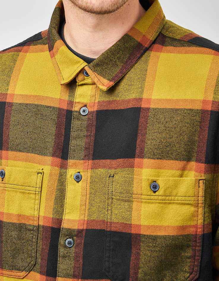 Vans Larkspur Plaid L/S Flannel Shirt - Gold/Black - Image 4