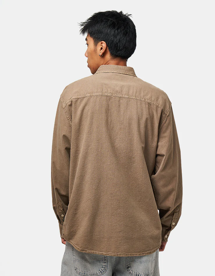Vans Lawson Seersucker Pigment L/S Shirt - Bay Leaf - Image 2