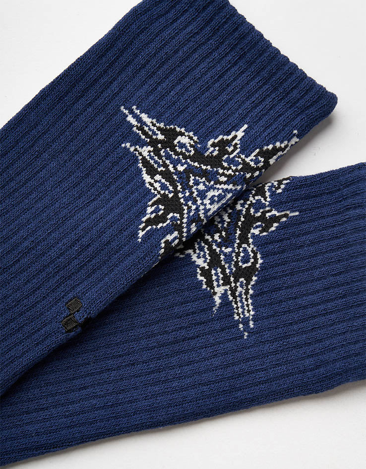 Vans LX Flame Crew Socks - Deep Indigo - Image 4