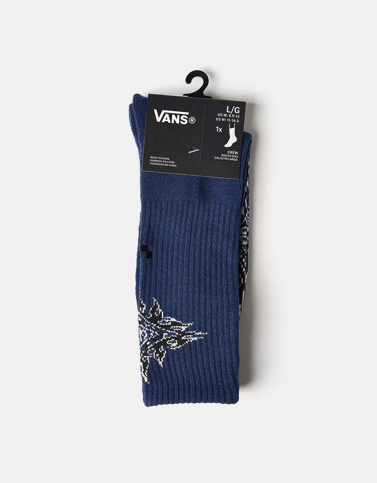 Vans LX Flame Crew Socks - Deep Indigo - Image 5