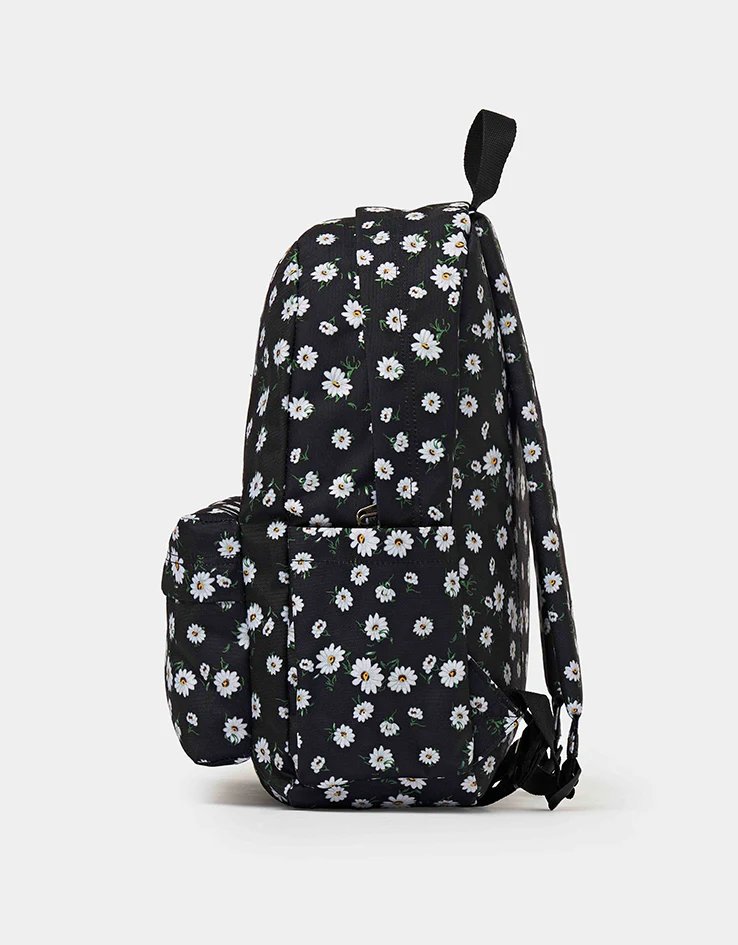 Vans Old Skool Classic Backpack - Black/White Flowers - Image 4