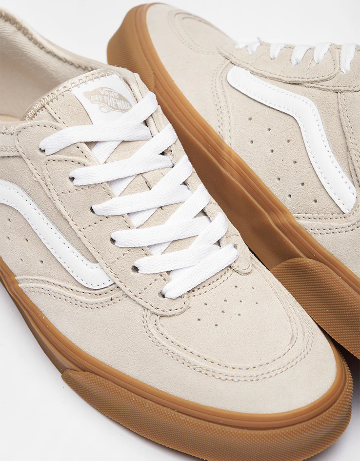 Vans Rowley Classic Skate Shoes - Oatmeal/Gum - Image 4