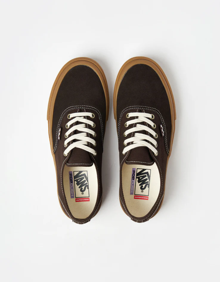 Vans Skate Authentic Shoes - Brown/Gum - Image 2