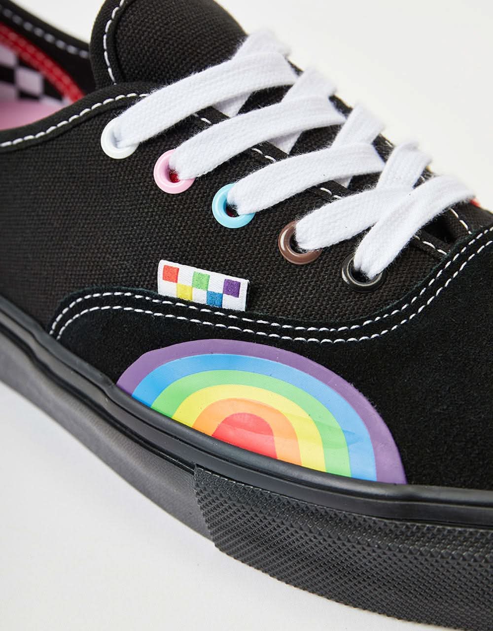 Vans Skate Authentic Shoes - (Pride) Black/Multi - Image 2