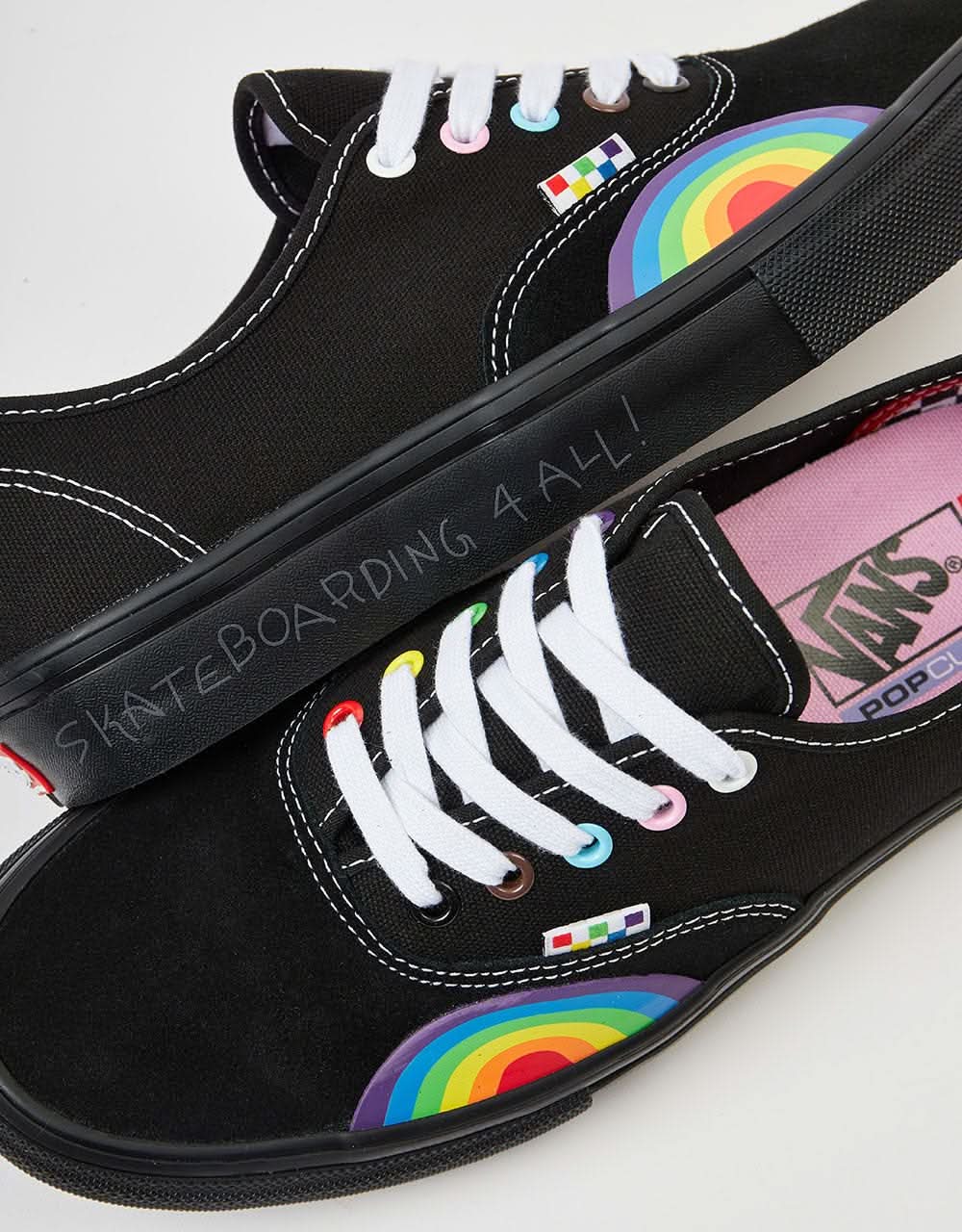 Vans Skate Authentic Shoes - (Pride) Black/Multi - Image 6