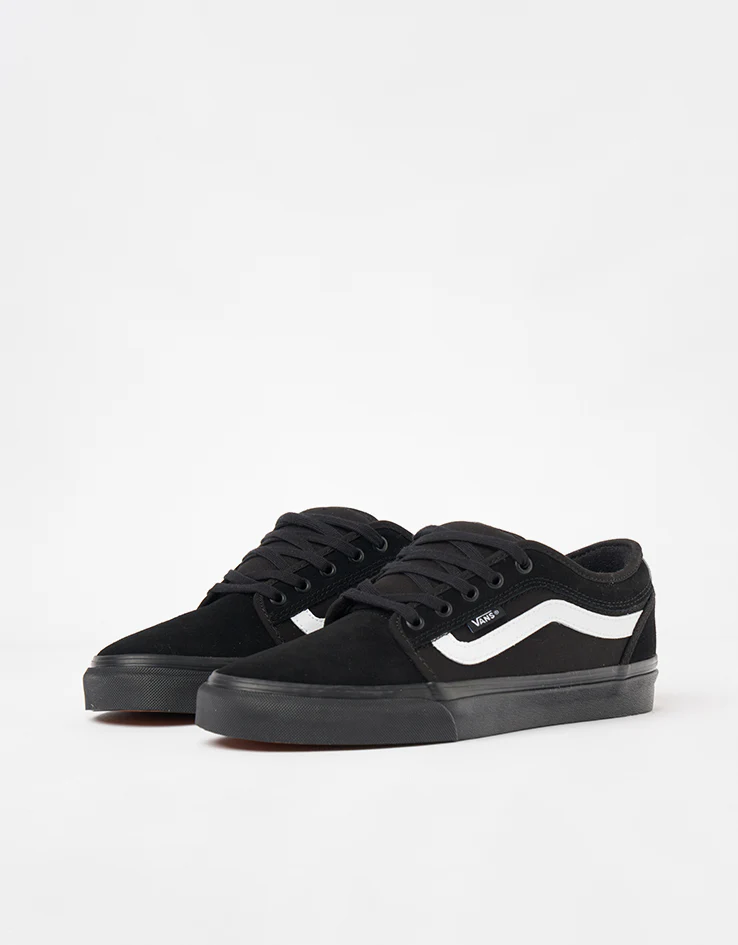 Vans Skate Chukka Low Sidestripe Shoes - Black/Black/White - Image 3