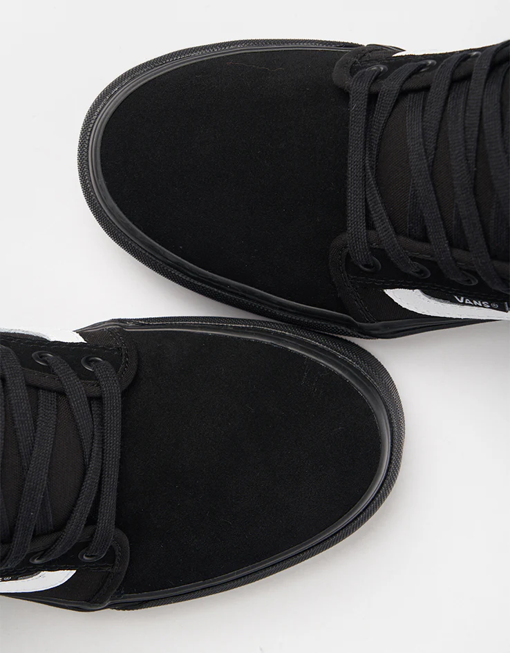 Vans Skate Chukka Low Sidestripe Shoes - Black/Black/White - Image 7