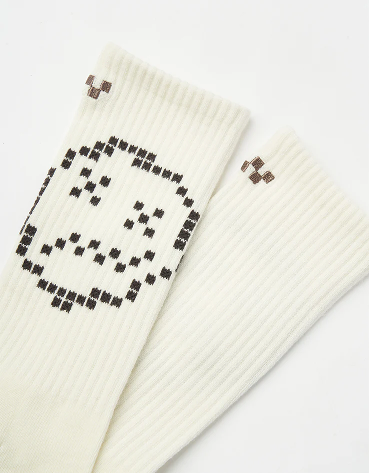 Vans Skate Face Crew Socks - Marshmallow - Image 3