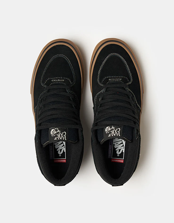 Vans Skate Half Cab Shoes - Black/Gum/White - Image 2