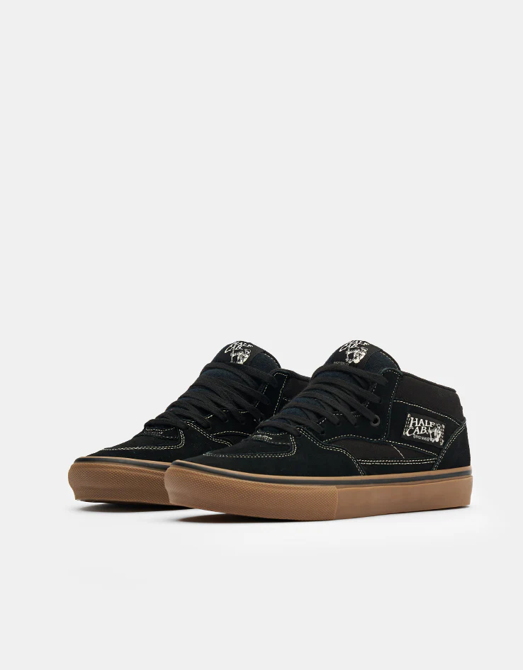 Vans Skate Half Cab Shoes - Black/Gum/White - Image 3