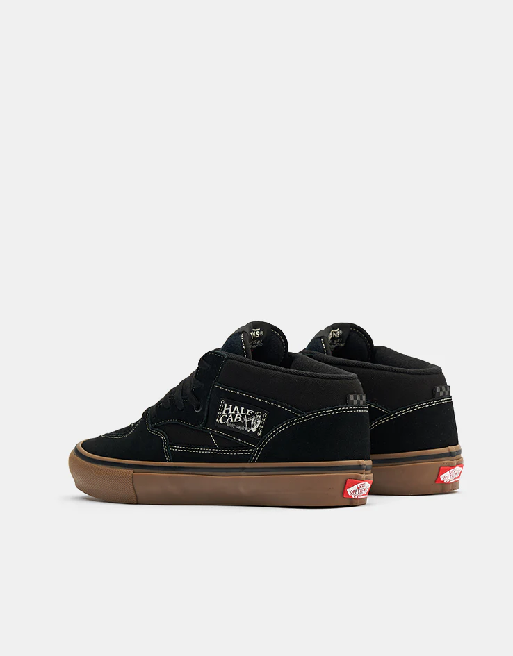 Vans Skate Half Cab Shoes - Black/Gum/White - Image 4