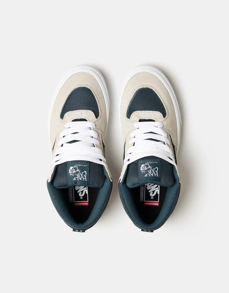 Vans Skate Half Cab Wafflecup Shoes - Oatmeal/Deep Teal - Image 2