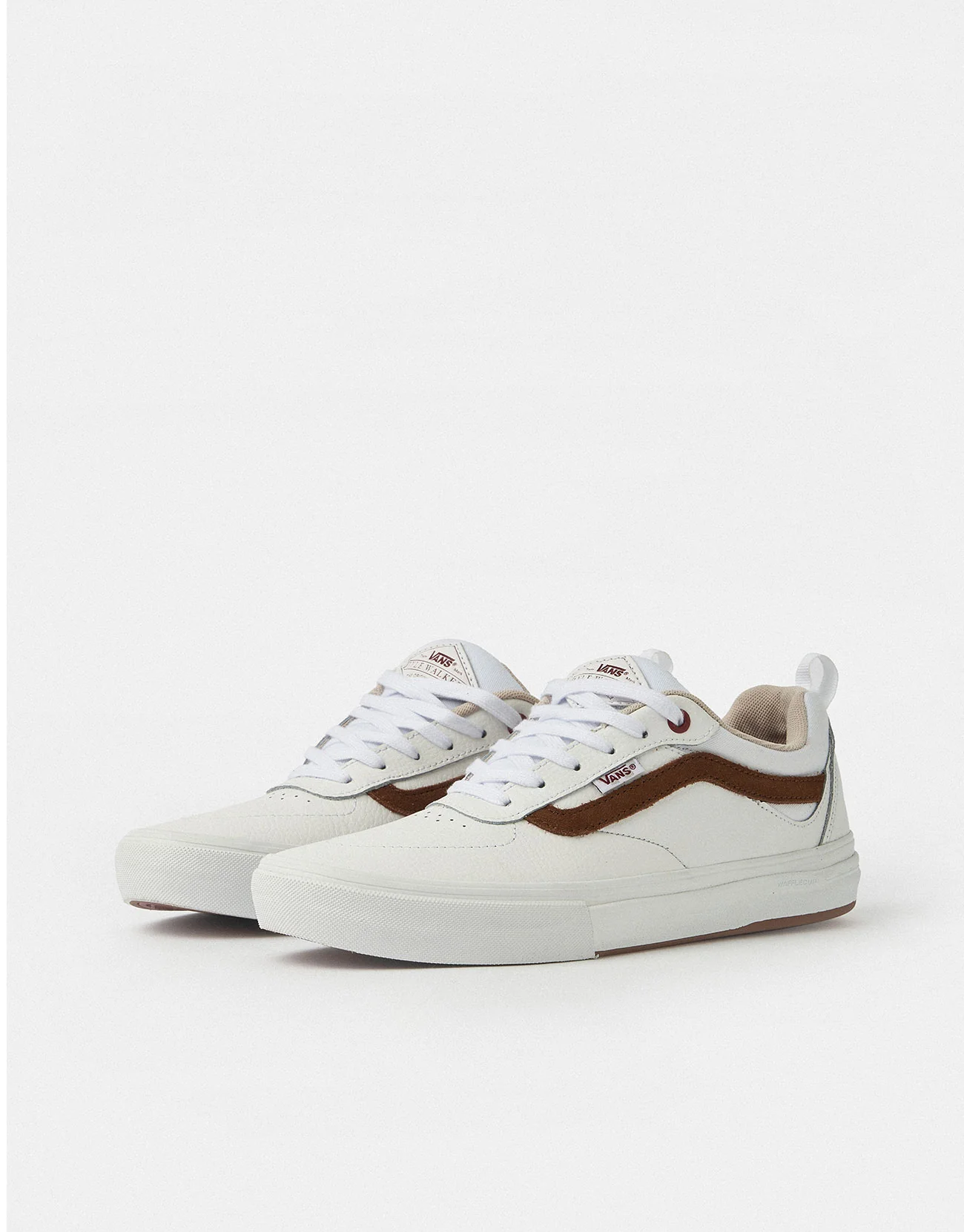 Vans Skate Kyle Walker Shoes - Leather White/Red - Image 3