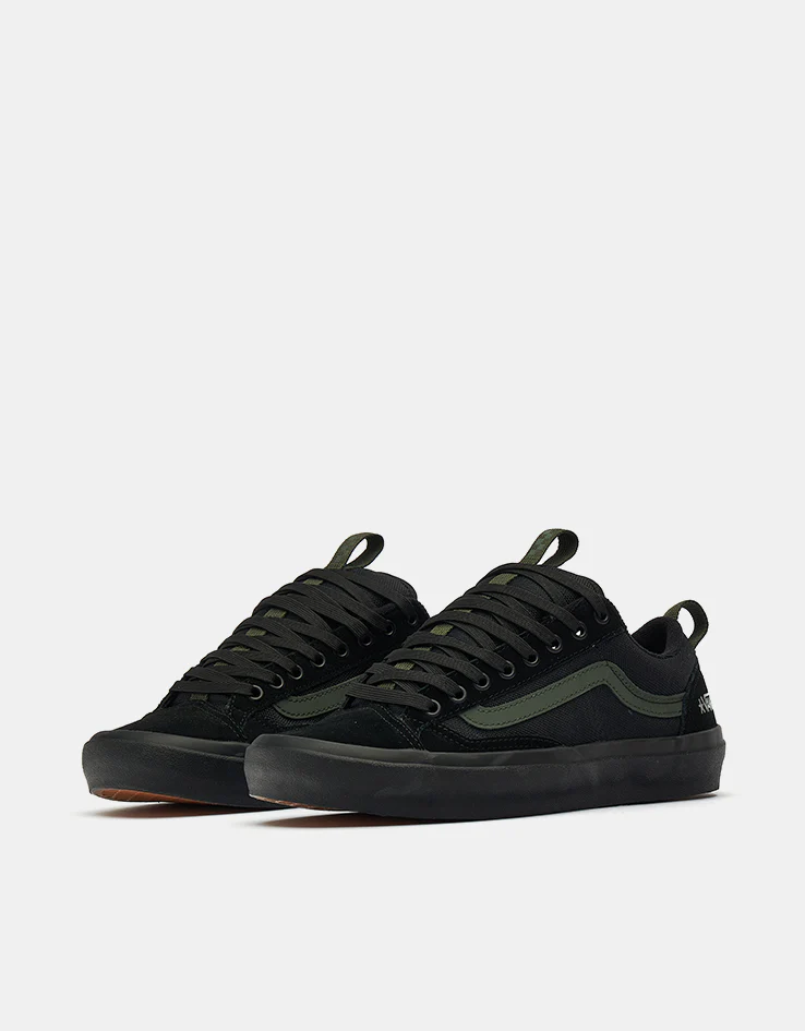 Vans Skate Old Skool 36+ Shoes - (Atiba) Black/Dark Green - Image 3