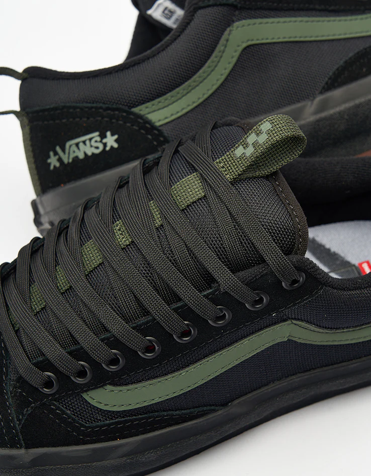 Vans Skate Old Skool 36+ Shoes - (Atiba) Black/Dark Green - Image 6