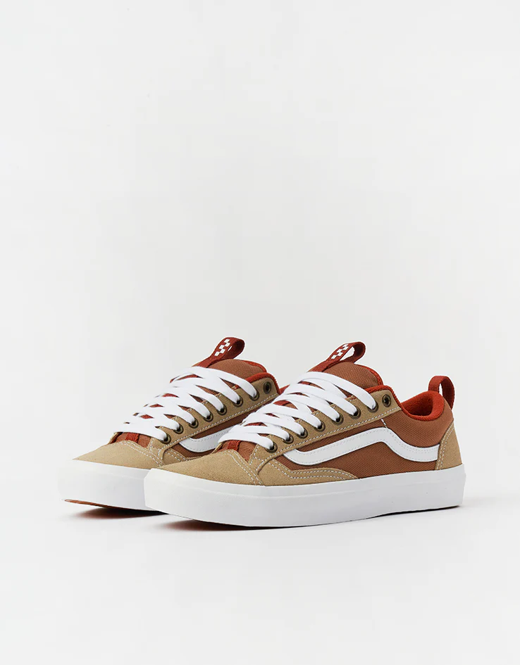Vans Skate Old Skool 36+ Shoes - Khaki/Burnt Orange - Image 3