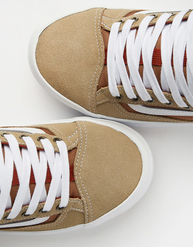 Vans Skate Old Skool 36+ Shoes - Khaki/Burnt Orange - Image 7