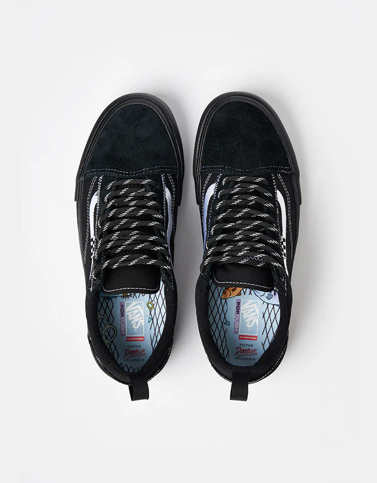 Vans Skate Old Skool Net Skate Shoes - (Doobie) Black - Image 2
