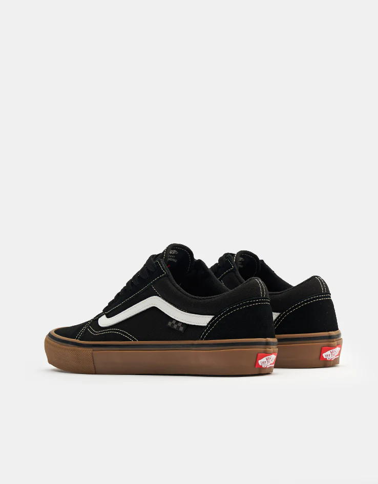Vans Skate Old Skool Shoes - Black/Gum/White - Image 4
