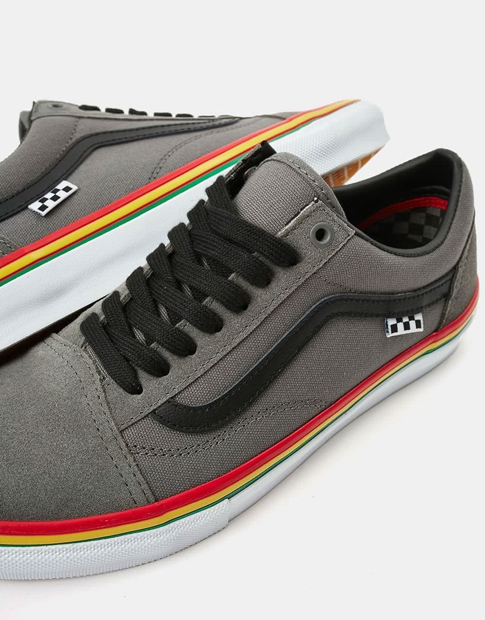 Vans Skate Old Skool Shoes - (Rasta) Grey - Image 2