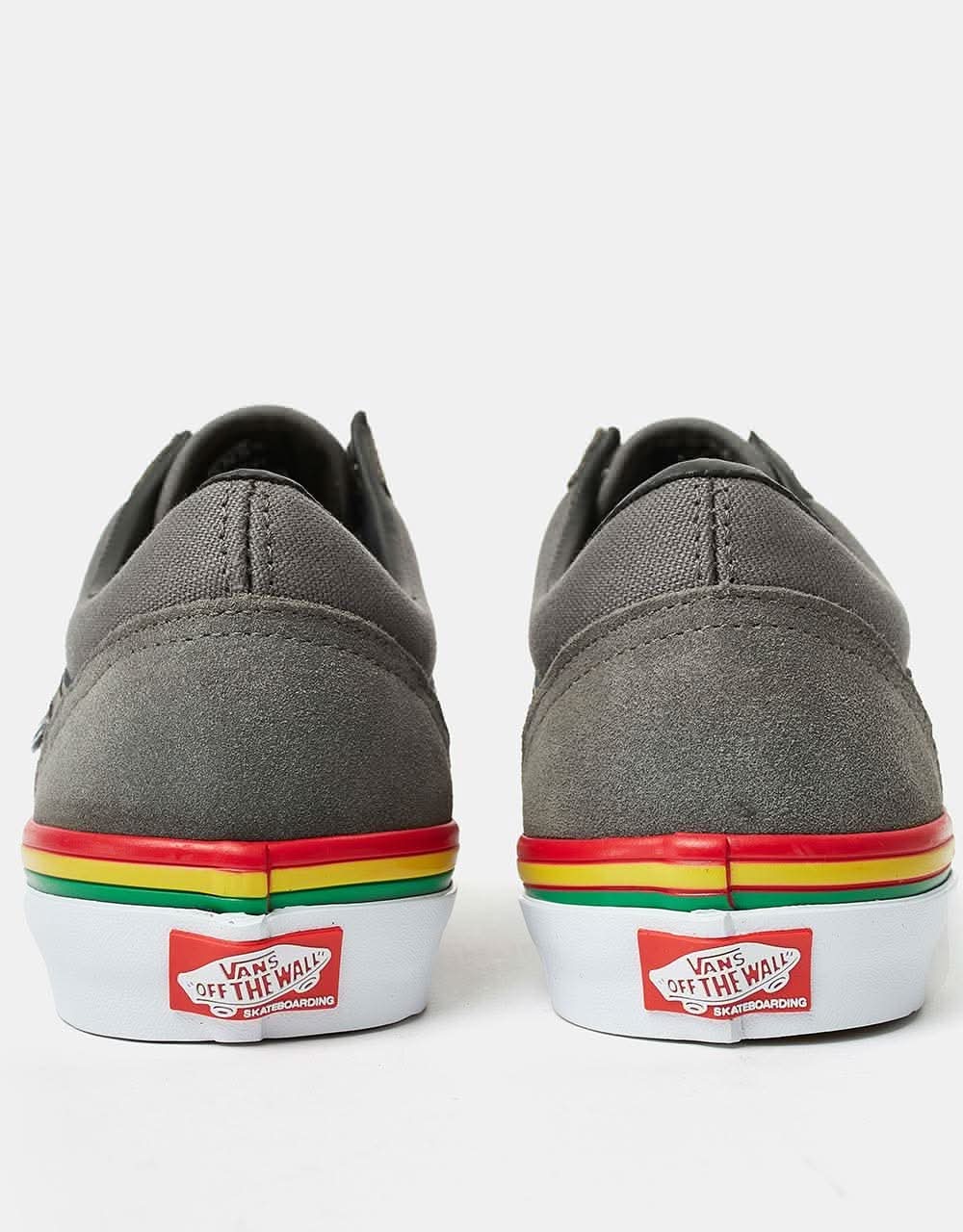 Vans Skate Old Skool Shoes - (Rasta) Grey - Image 6