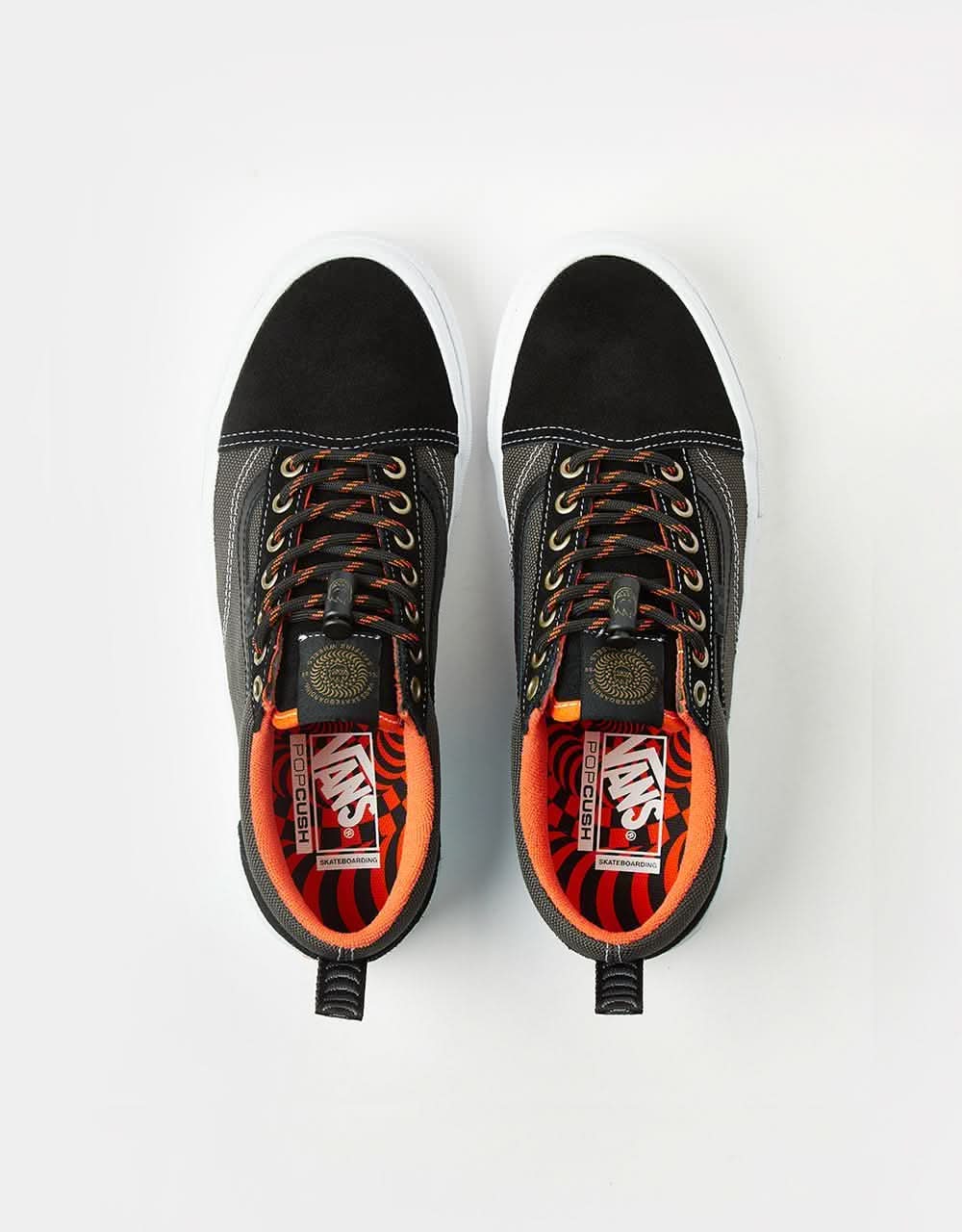 Vans Skate Old Skool Skate Shoes - (Spitfire) Black/Flame - Image 2