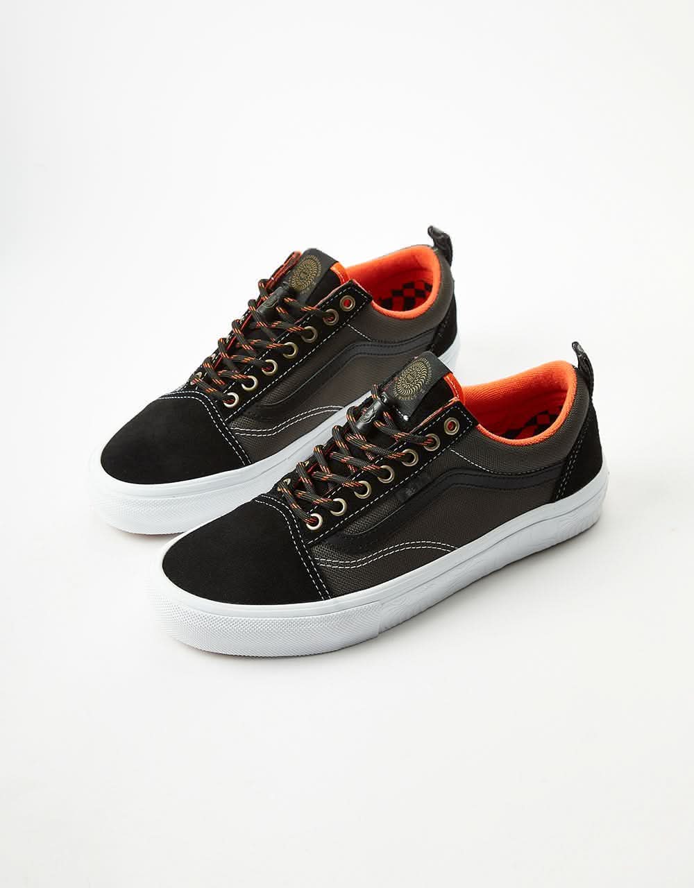 Vans Skate Old Skool Skate Shoes - (Spitfire) Black/Flame - Image 4