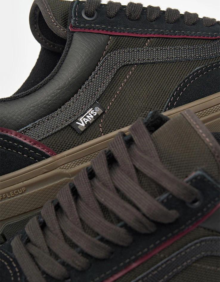 Vans Skate Old Skool Wafflecup Shoes - Black/Dark Gum - Image 6