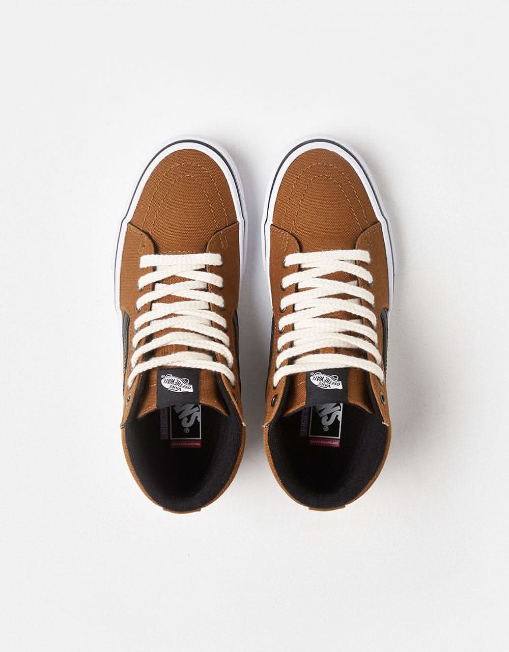 Vans Skate Sk8-Hi R1 UK Exclusive Shoes - Duck Canvas Golden Brown - Image 2