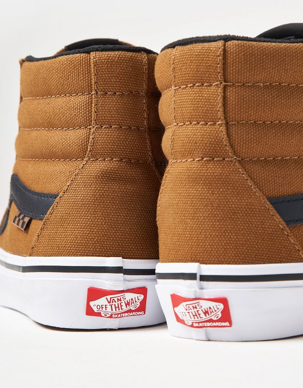 Vans Skate Sk8-Hi R1 UK Exclusive Shoes - Duck Canvas Golden Brown - Image 8