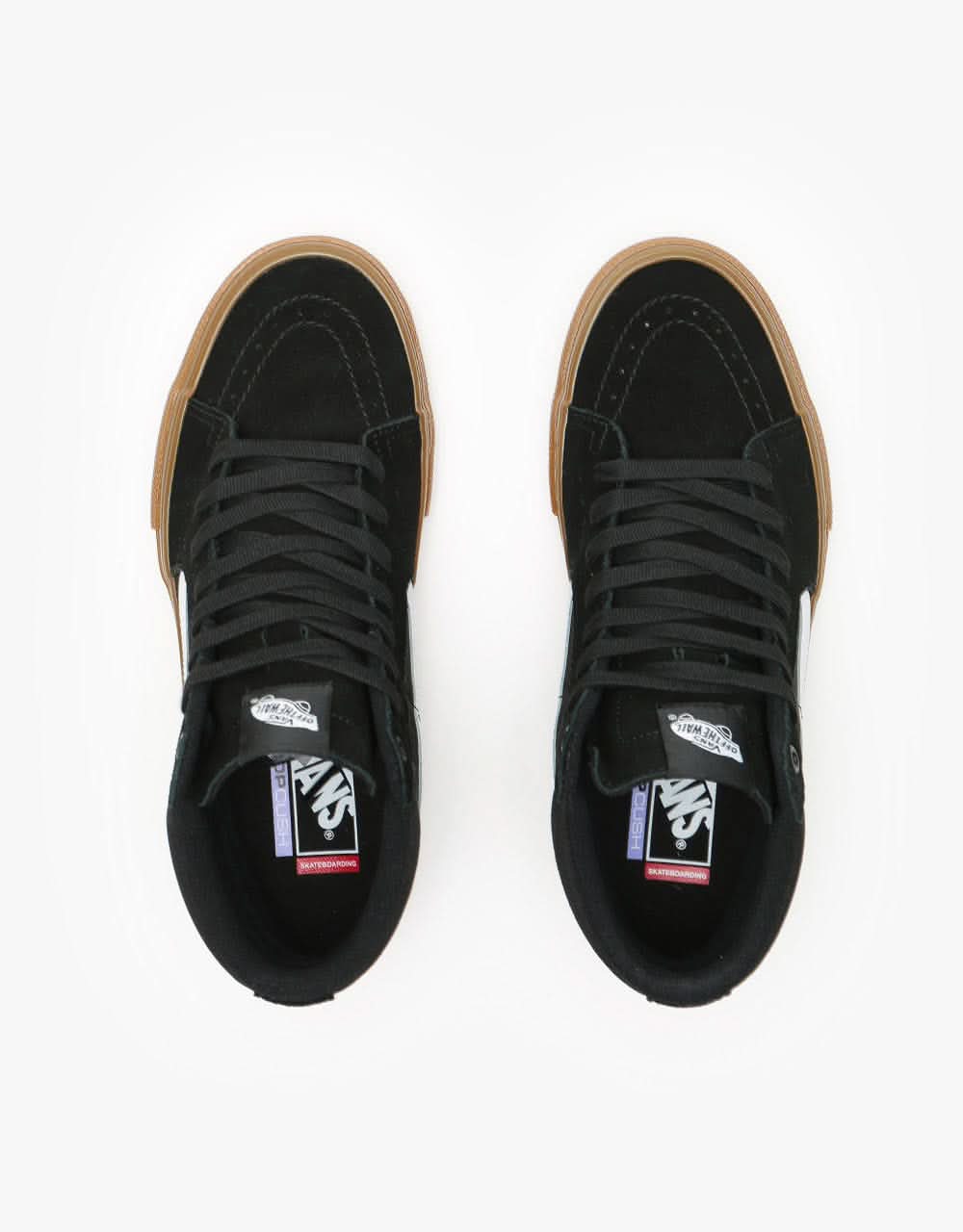 Vans Skate Sk8-Hi Shoes - Black/Gum - Image 6