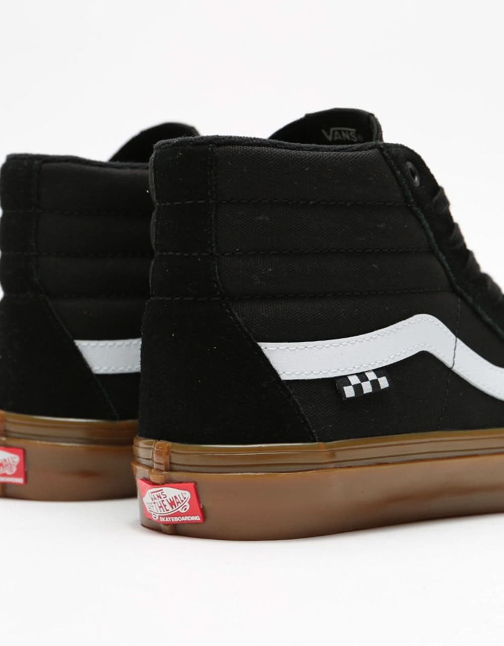 Vans Skate Sk8-Hi Shoes - Black/Gum - Image 7