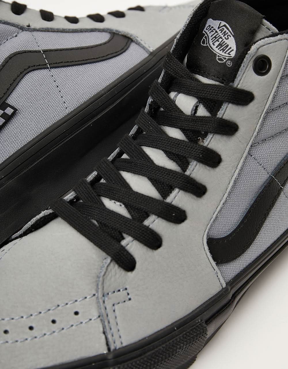 Vans Skate Sk8-Hi Shoes - Washed Blue/Black - Image 4