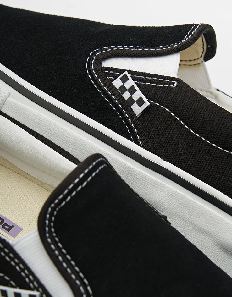 Vans Skate Slip-On Shoes - Black/White - Image 6