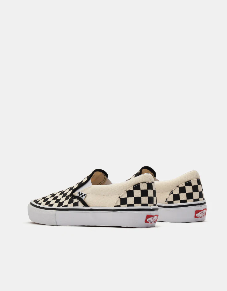 Vans Skate Slip-On Shoes - (Checkerboard) Black/Off White - Image 3